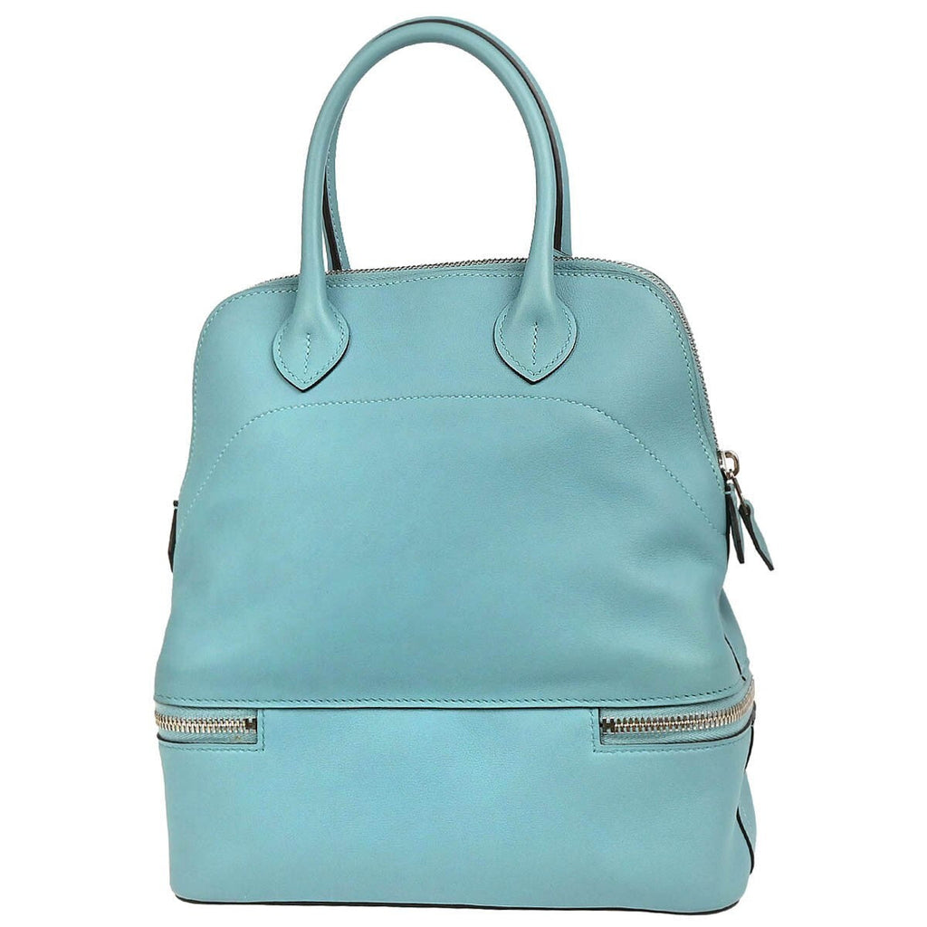 Hermes Bolide Secret Bag Swift Blue Leather Handbag (Authentic  )