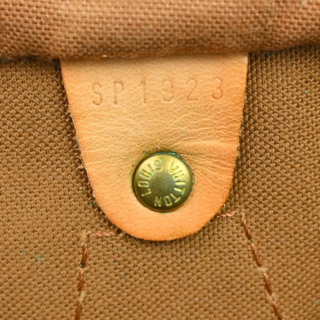 Louis Vuitton Speedy Handbag Monogram Canvas Brown Canvas Handbag ( )