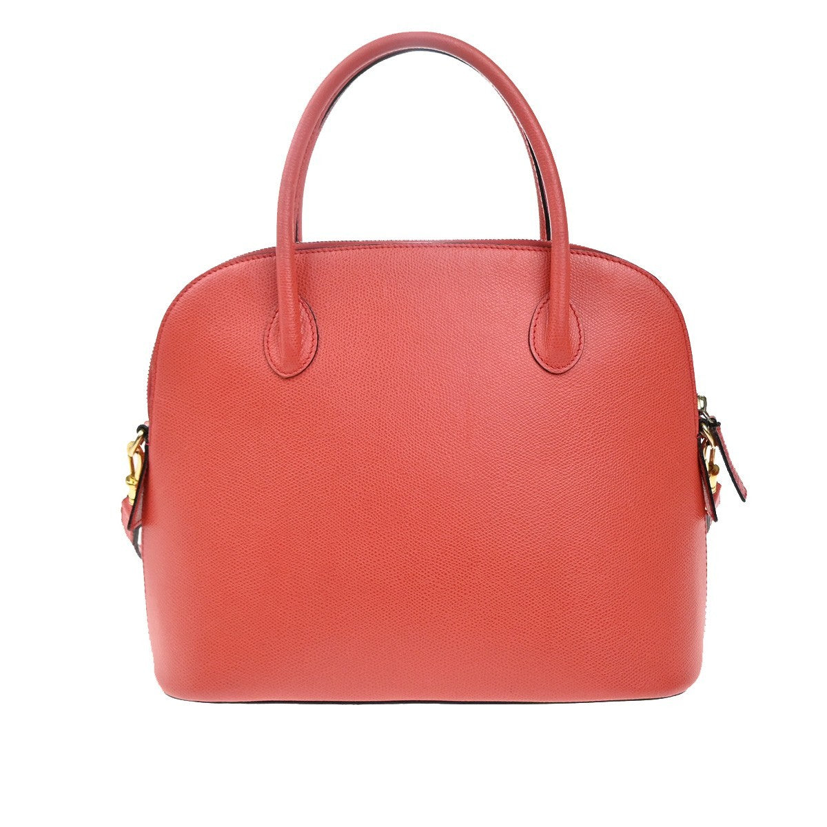 Celine Vintage Convertible Bowler Bag Leather Red Leather Handbag (Authentic  )