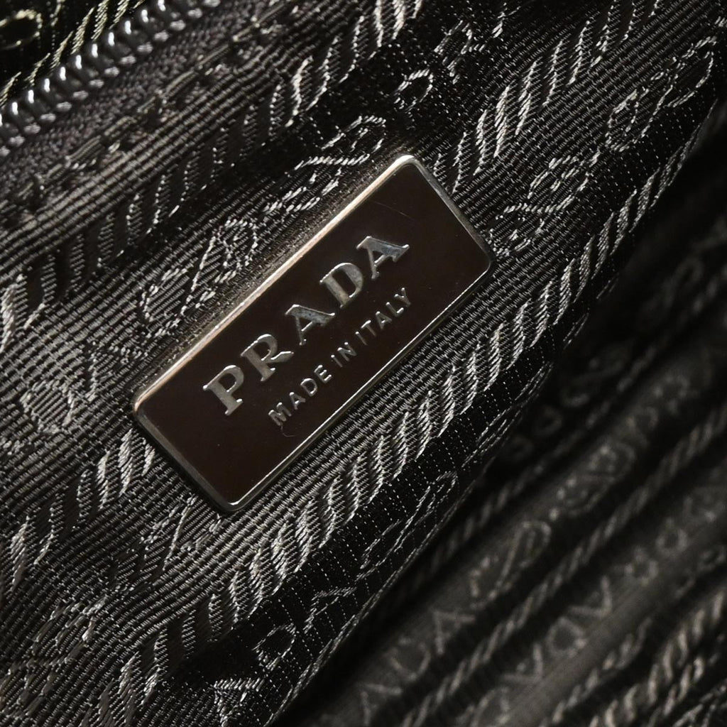 Prada Vitello Drive Handbag Leather Brown Leather Handbag (Authentic  )