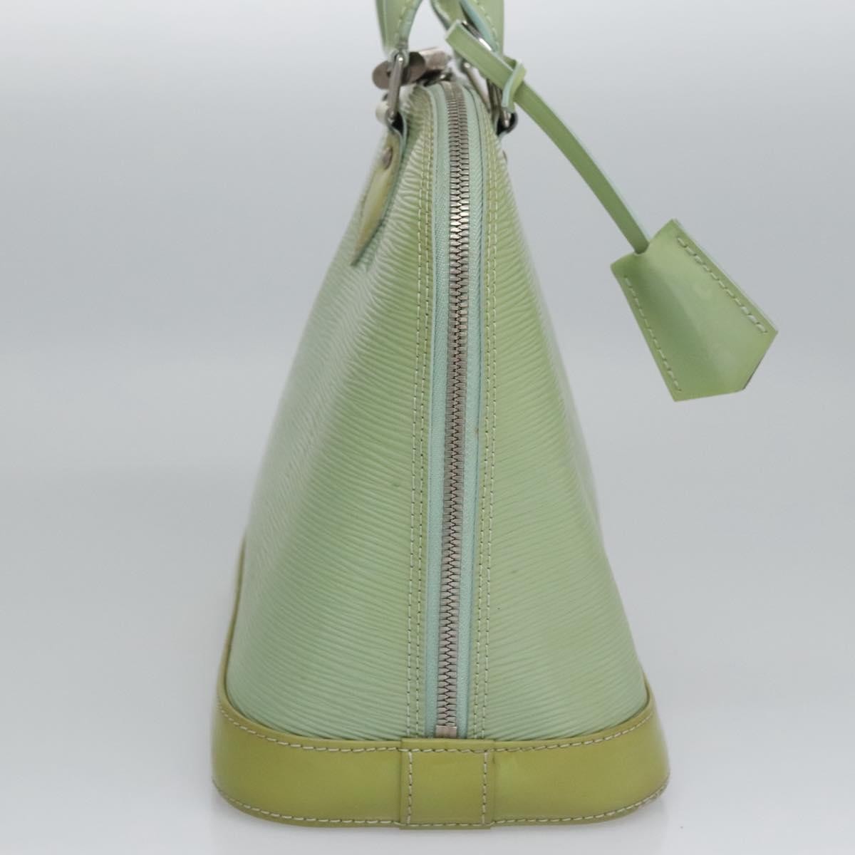 Louis Vuitton Alma Handbag Electric Epi Leather Green Patent_Leather Handbag (Authentic  )