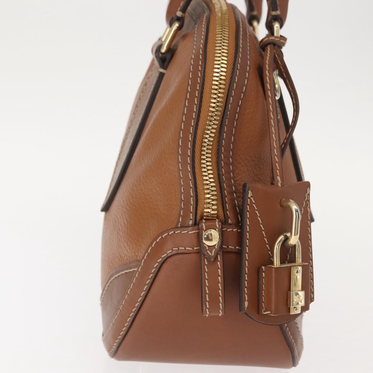 Burberry Orchard Bag Smooth Leather Brown Leather Handbag (Authentic  )