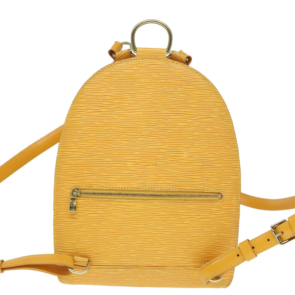 Louis Vuitton Mabillon Backpack Epi Leather Yellow Leather Backpack Bag (Authentic  )