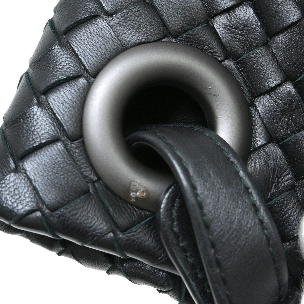 Bottega Veneta Veneta Hobo Studded Leather Black Leather Handbag ( )