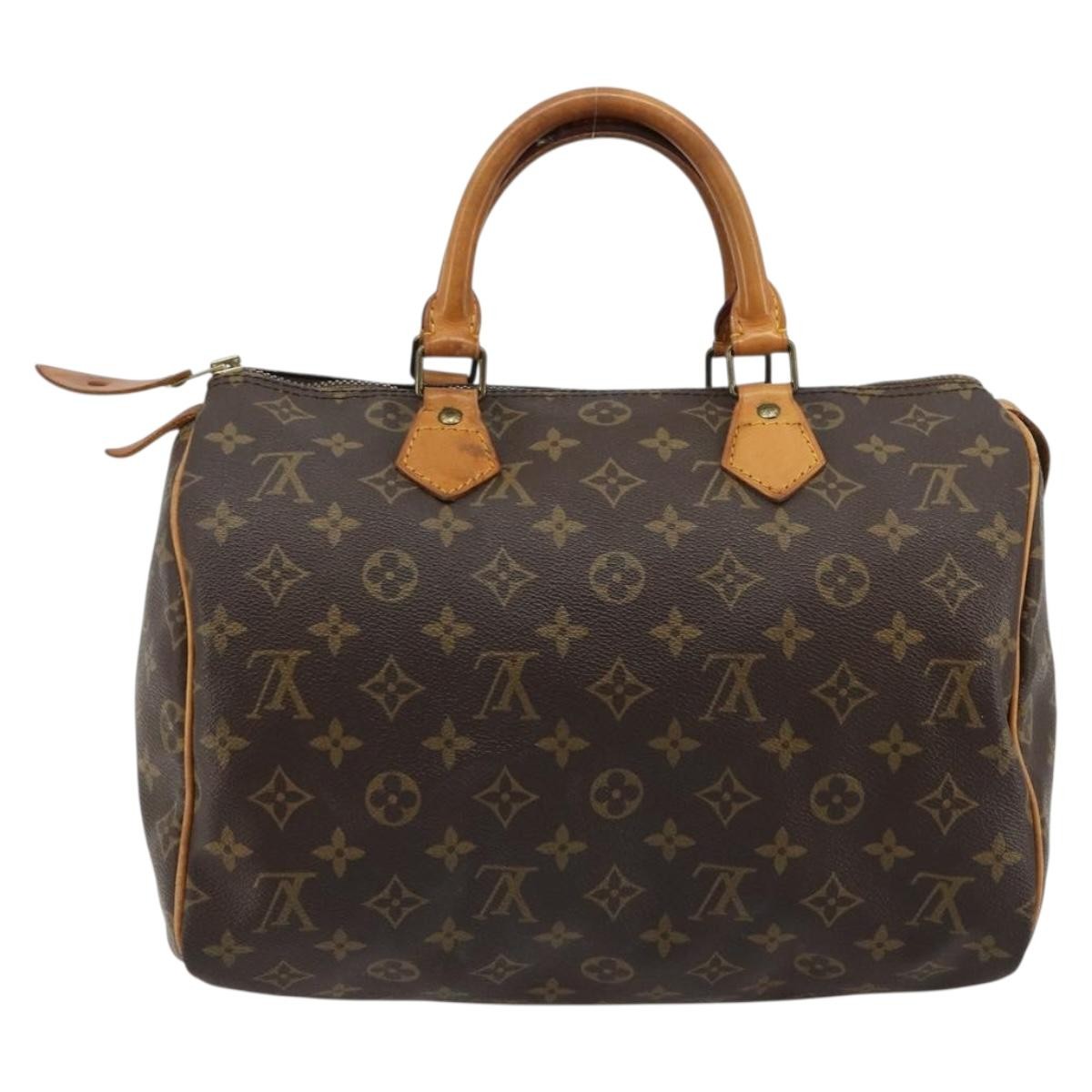 Louis Vuitton Speedy Handbag Monogram Canvas Brown Canvas Handbag ( )