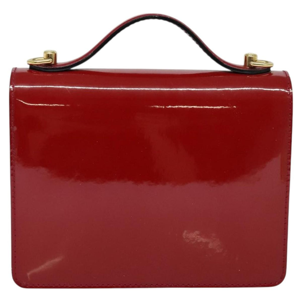 Louis Vuitton Monceau Handbag Vernis Red Patent_Leather Handbag (Authentic  )