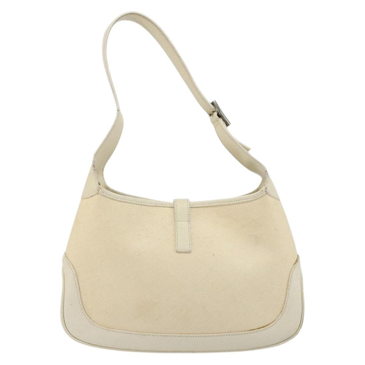 Gucci Vintage Jackie Shoulder Bag Canvas And Leather Beige Canvas Handbag ( )
