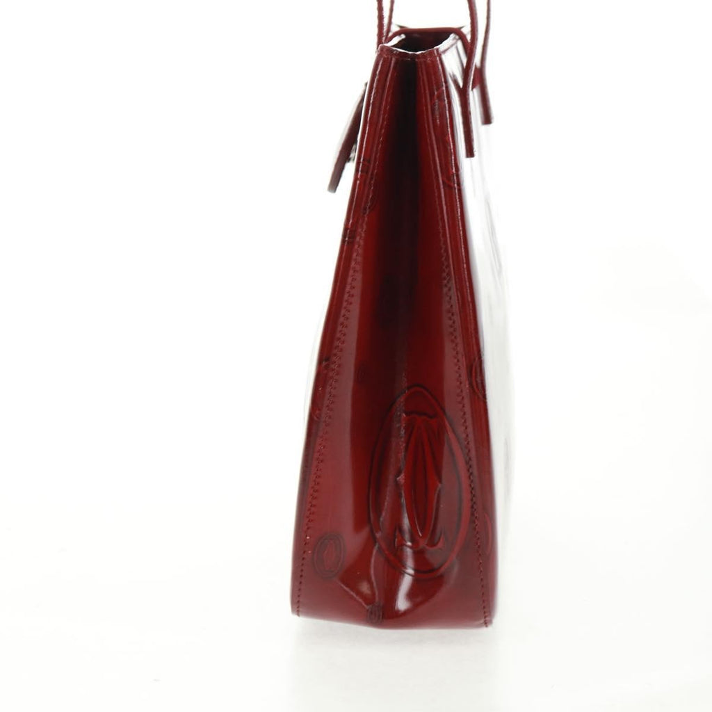 Cartier Happy Birthday Handbag Patent Leather Red Patent_Leather Handbag (Authentic  )