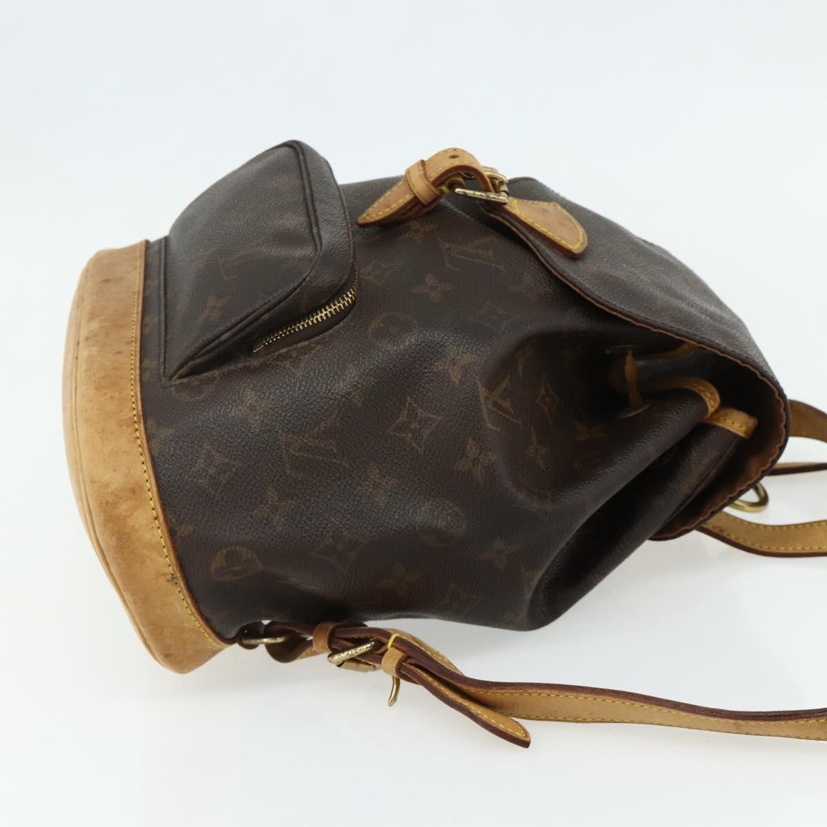 Louis Vuitton Vintage Montsouris Backpack Monogram Canvas Brown Canvas Backpack Bag ( )