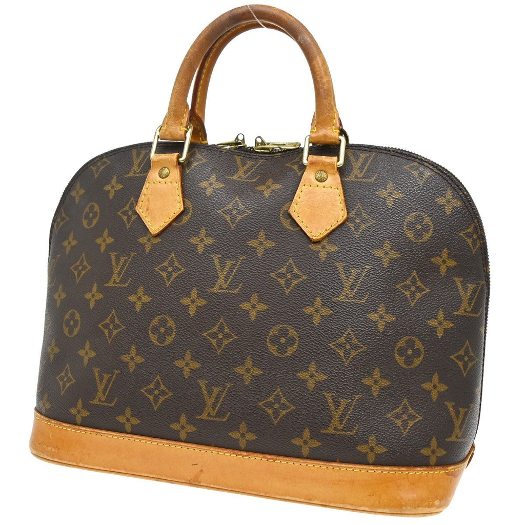 Louis Vuitton Alma Handbag Monogram Canvas Brown Canvas Handbag ( )