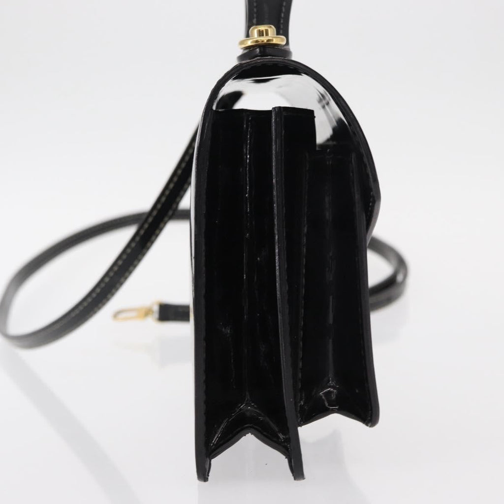 Louis Vuitton Monceau Handbag Vernis Black Patent_Leather Handbag (Authentic  )