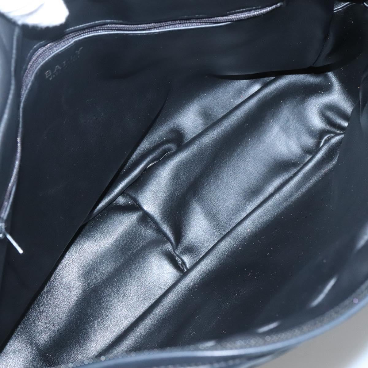 Bally Vintage Handbag Quilted Leather Black Leather Handbag ( )