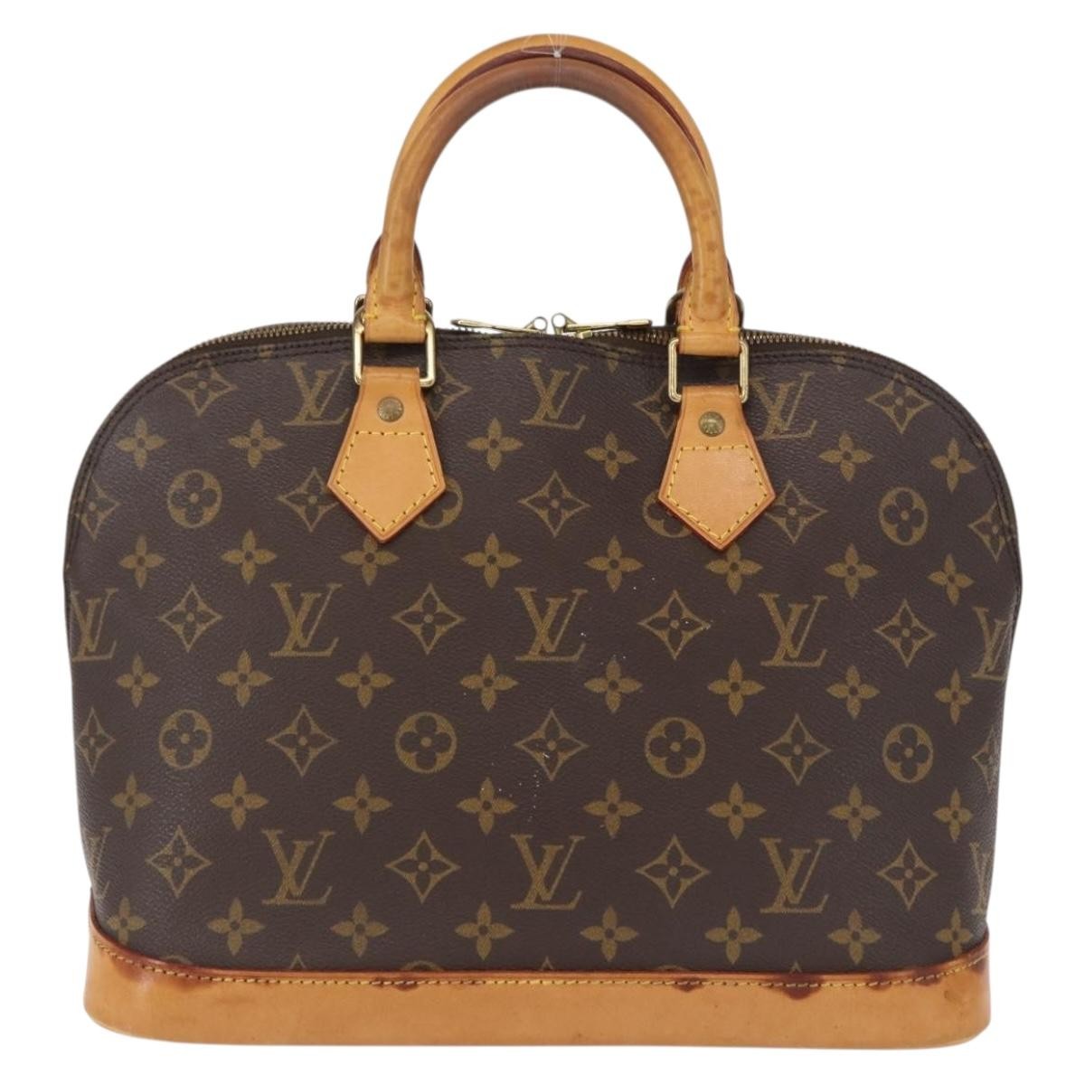 Louis Vuitton Alma Handbag Monogram Canvas Brown Canvas Handbag (Authentic  )