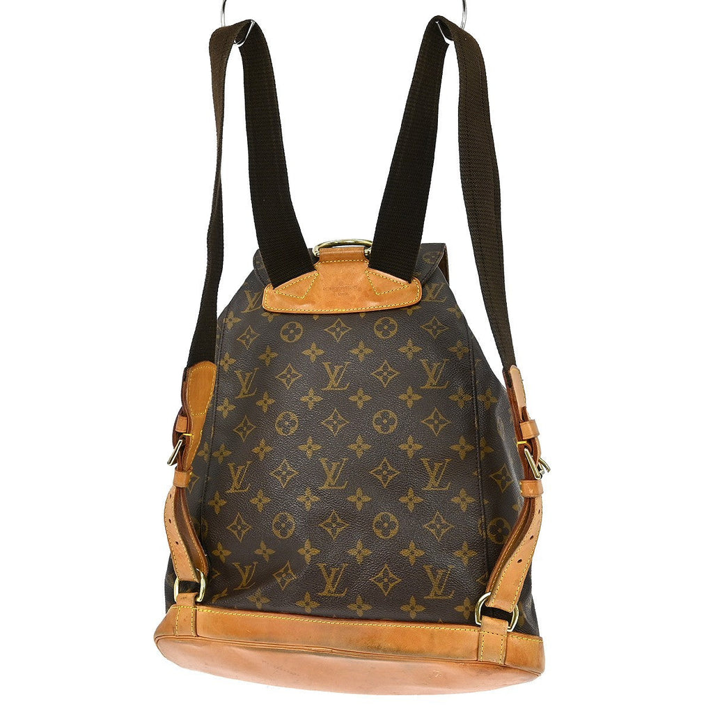 Louis Vuitton Vintage Montsouris Backpack Monogram Canvas Brown Canvas Backpack Bag ( )