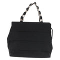 Salvatore Ferragamo Vala Handbag Canvas Black Canvas Handbag (Authentic  )