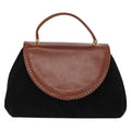 Salvatore Ferragamo Vintage Handbag Suede Black Suede Handbag (Authentic  )