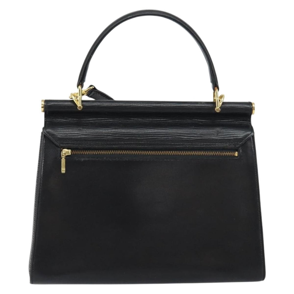 Valentino Garavani Vintage Handbag Leather Black Leather Handbag (Authentic  )