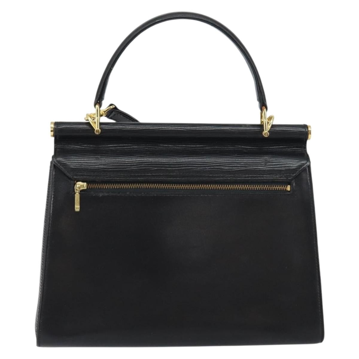 Valentino Garavani Vintage Handbag Leather Black Leather Handbag (Authentic  )