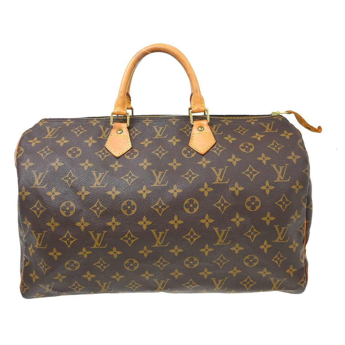 Louis Vuitton Speedy Handbag Monogram Canvas Brown Canvas Handbag ( )