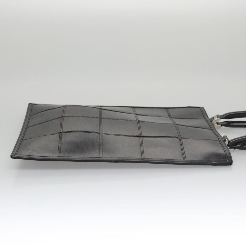 Louis Vuitton Epi Stretch Silver Fizz Handbag Epi Stretch Black Leather Handbag (Authentic  )