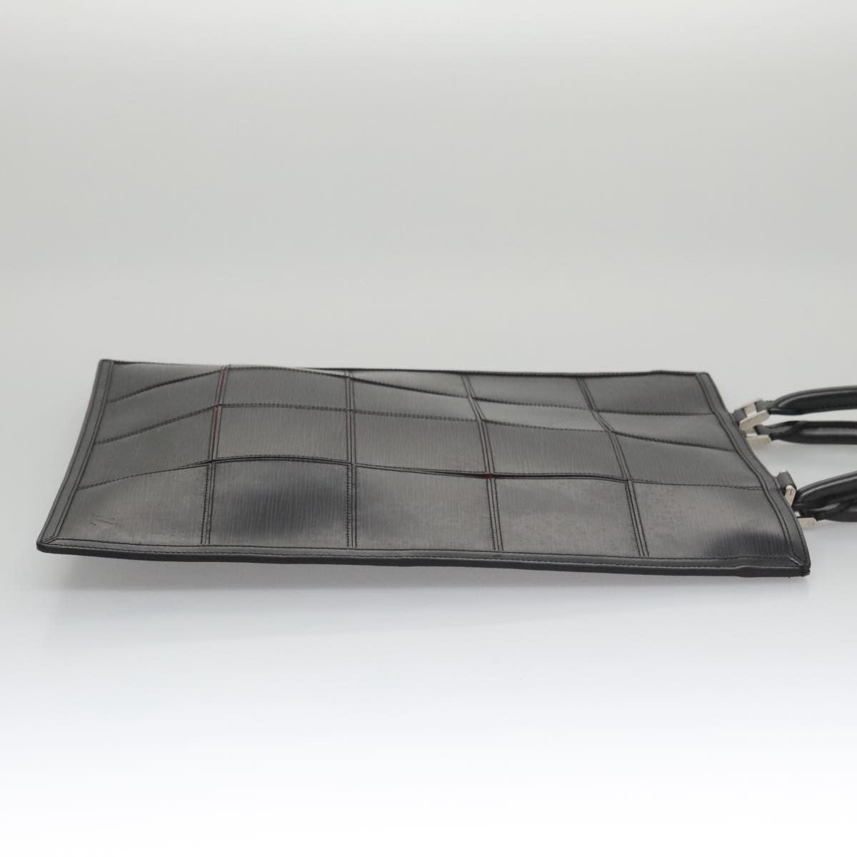 Louis Vuitton Epi Stretch Silver Fizz Handbag Epi Stretch Black Leather Handbag (Authentic  )