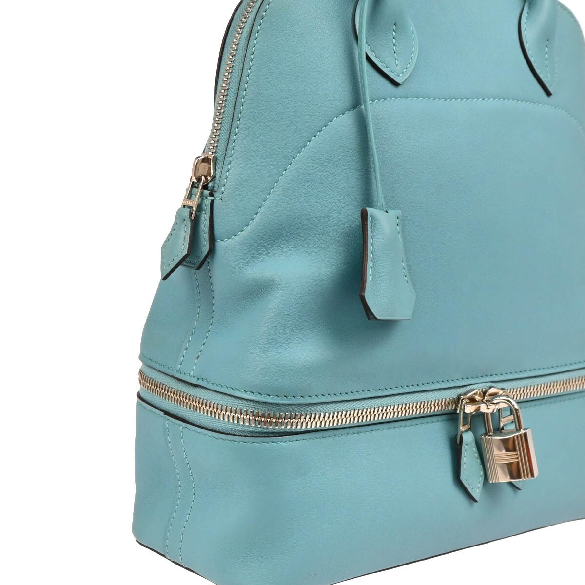 Hermes Bolide Secret Bag Swift Blue Leather Handbag (Authentic  )