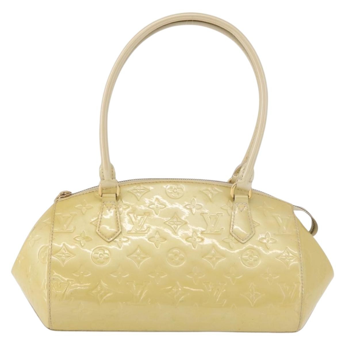 Louis Vuitton Sherwood Handbag Monogram Vernis Yellow Patent_Leather Handbag (Authentic  )