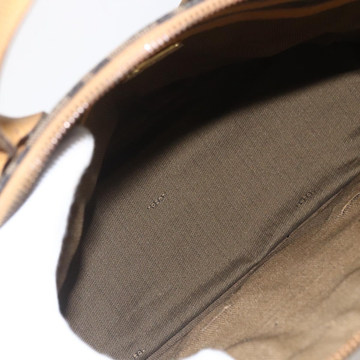 Fendi Vintage Zucca Handbag Zucca Brown Canvas Handbag (Authentic  )