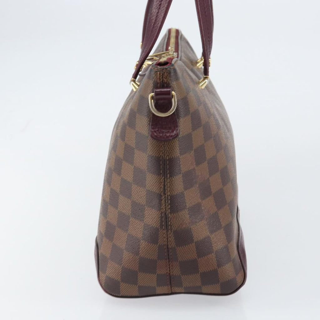 Louis Vuitton Hyde Park Handbag Damier With Leather Brown Canvas Handbag (Authentic  )