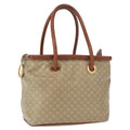 Celine Vintage Macadam Handbag Canvas And Leather Beige Canvas Handbag (Authentic  )