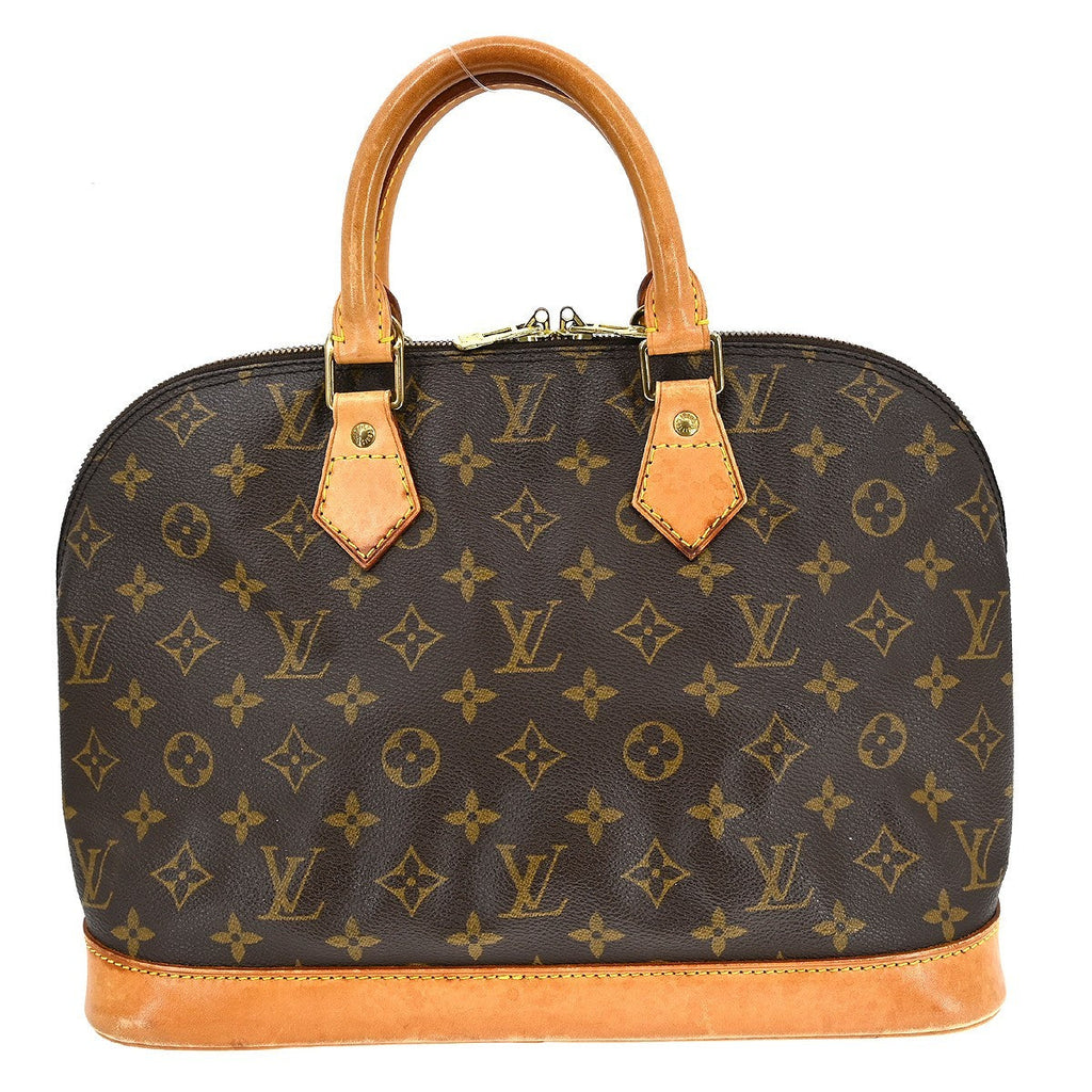 Louis Vuitton Alma Handbag Monogram Canvas Brown Canvas Handbag ( )
