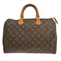 Louis Vuitton Speedy Handbag Monogram Canvas Brown Canvas Handbag ( )