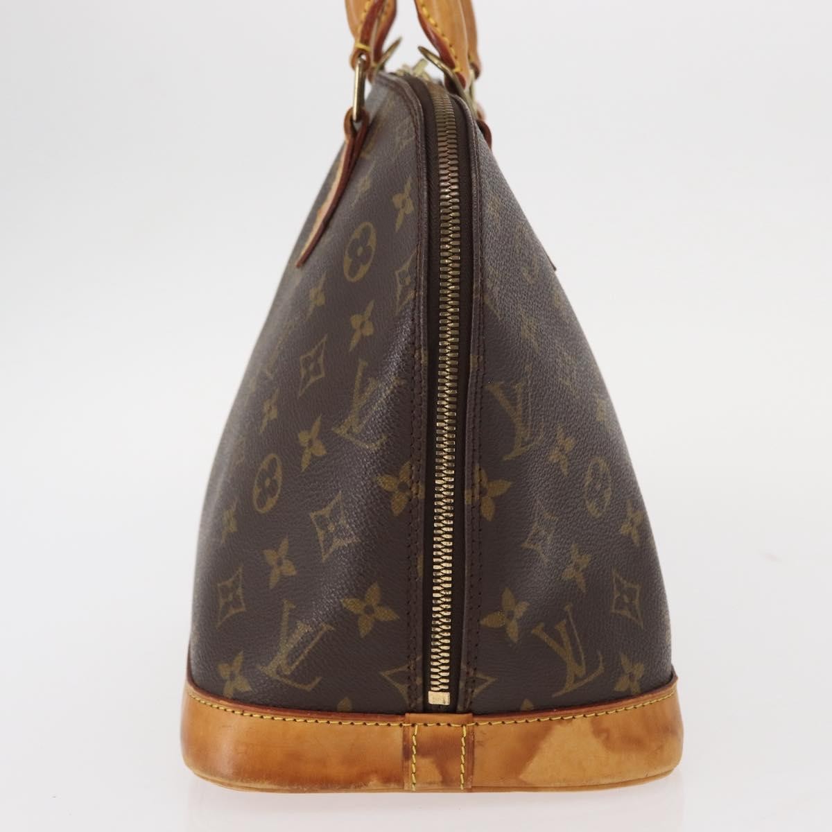 Louis Vuitton Alma Handbag Monogram Canvas Brown Canvas Handbag (Authentic  )