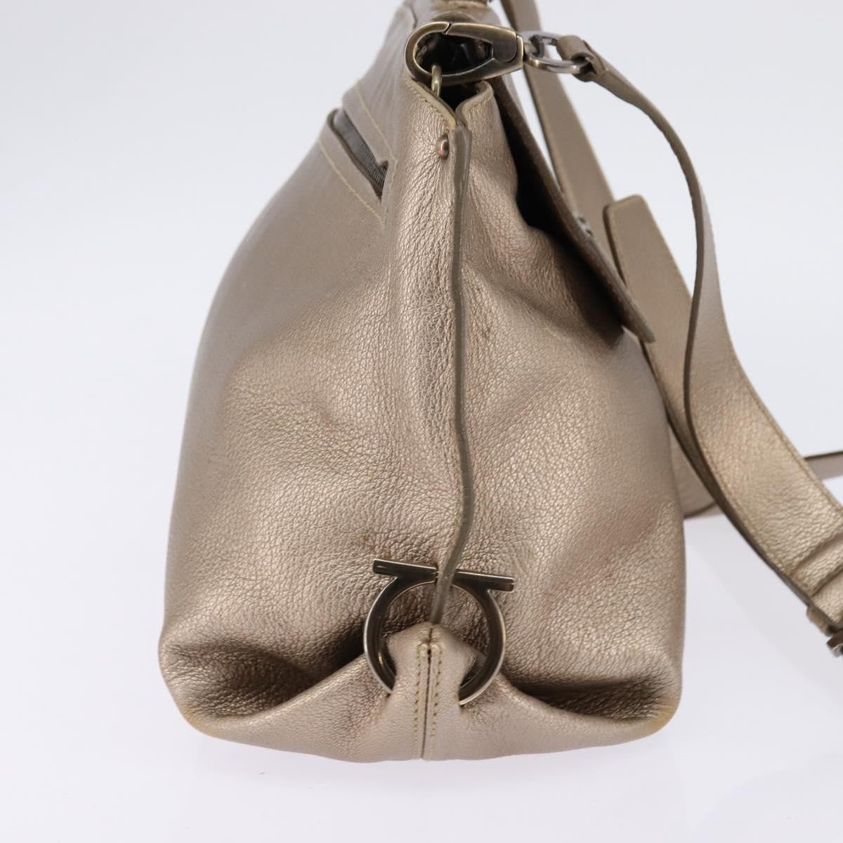 Salvatore Ferragamo Sofia Satchel Leather Beige Leather Bag (Authentic  )