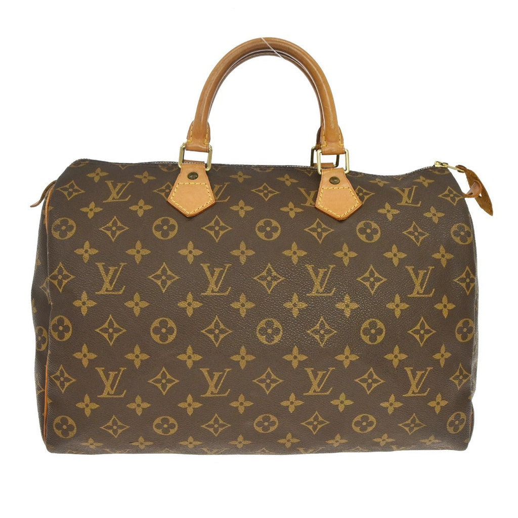 Louis Vuitton Speedy Handbag Monogram Canvas Brown Canvas Handbag ( )