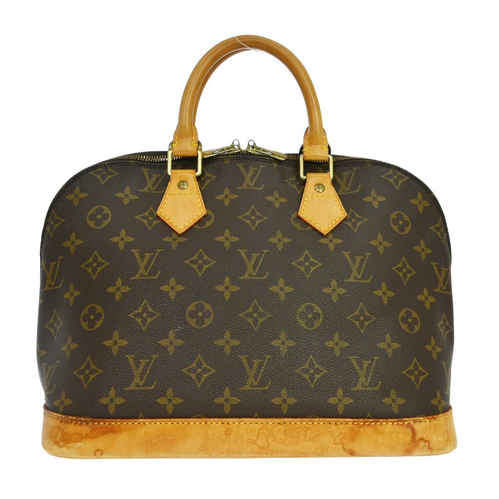 Louis Vuitton Alma Handbag Monogram Canvas Brown Canvas Handbag ( )