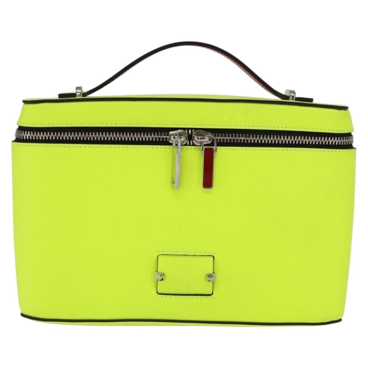 Christian Louboutin Kypipouch Crossbody Bag Leather Yellow Leather Handbag (Authentic  )