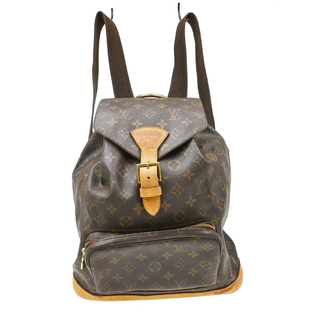Louis Vuitton Vintage Montsouris Backpack Monogram Canvas Brown Canvas Backpack Bag ( )