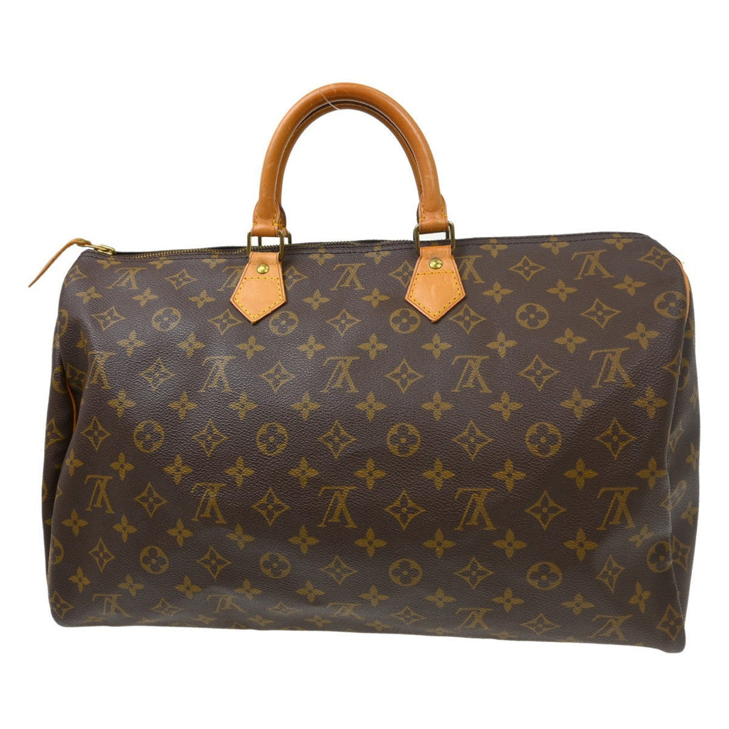 Louis Vuitton Speedy Handbag Monogram Canvas Brown Canvas Handbag ( )