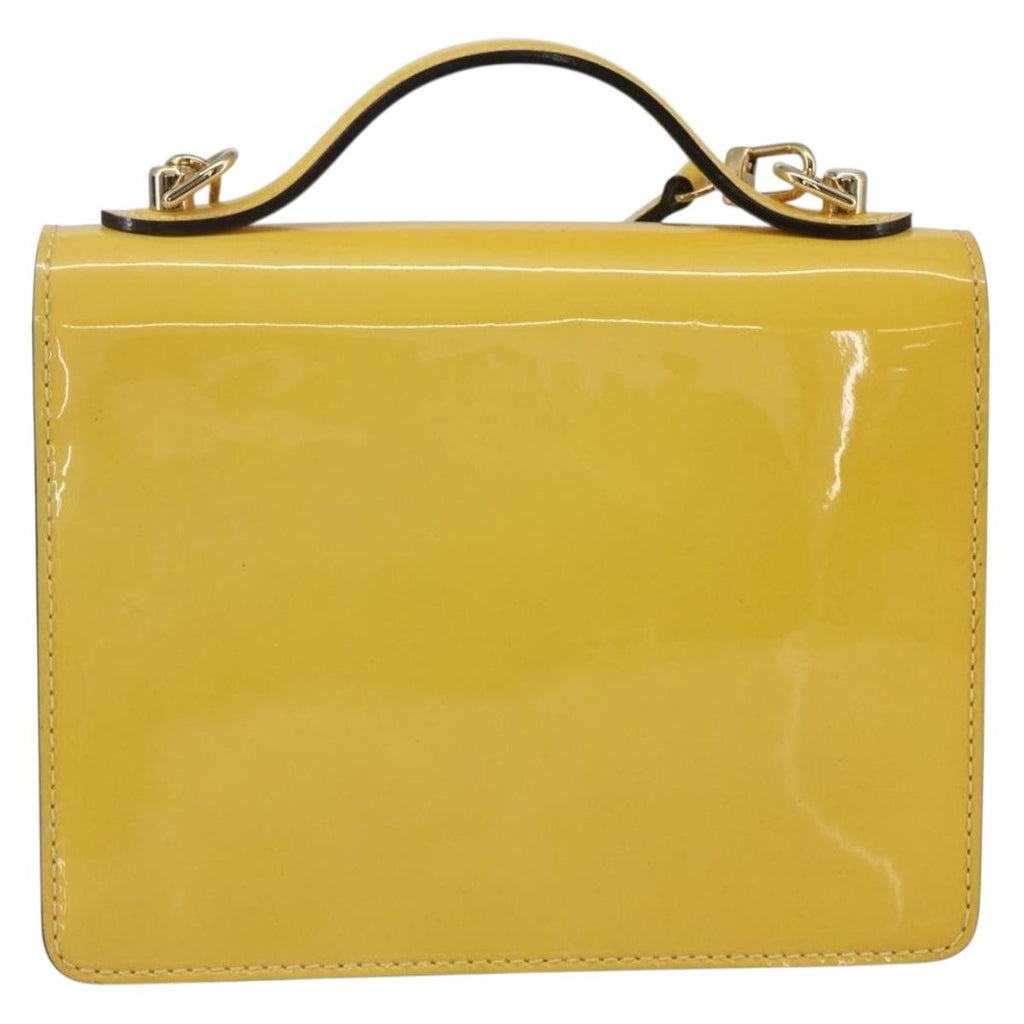 Louis Vuitton Monceau Handbag Vernis Yellow Patent_Leather Handbag (Authentic  )