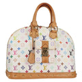 Louis Vuitton Alma Handbag Monogram Multicolor White Canvas Bag (Authentic  )