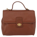 Gucci Vintage Handbag Leather Brown Leather Handbag (Authentic  )