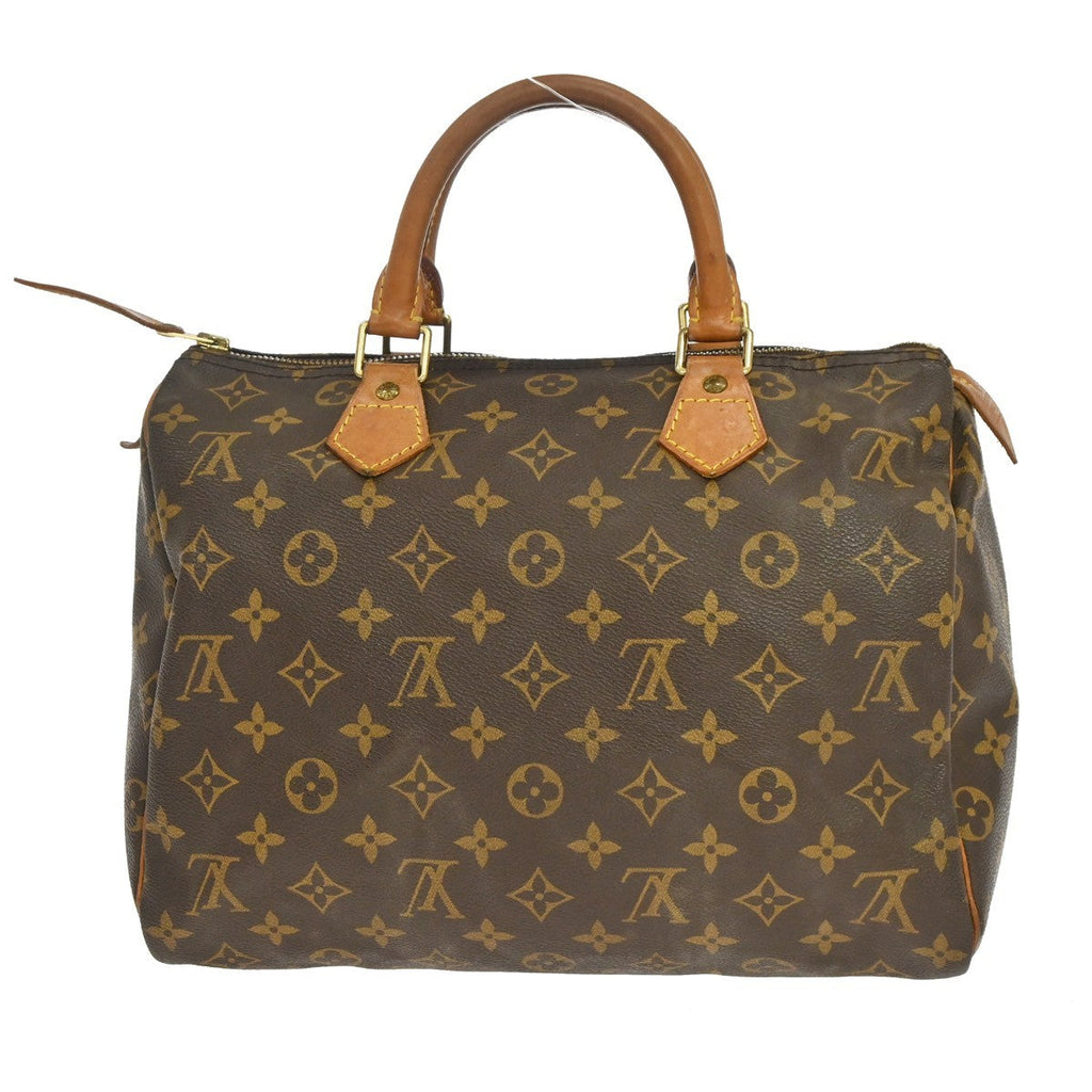 Louis Vuitton Speedy Handbag Monogram Canvas Brown Canvas Handbag ( )