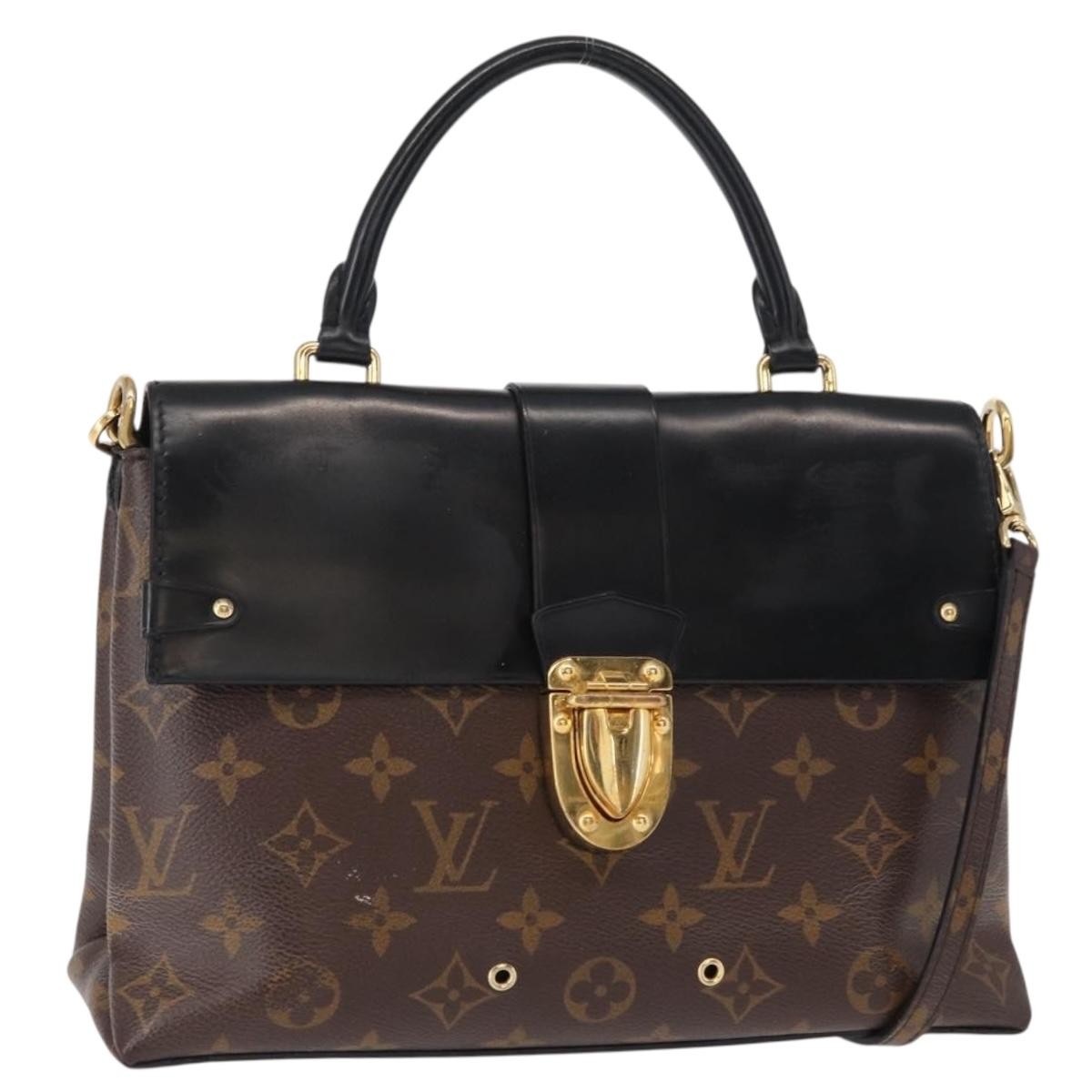 Louis Vuitton One Handle Flap Bag Monogram Canvas And Leather Brown Canvas Handbag (Authentic  )