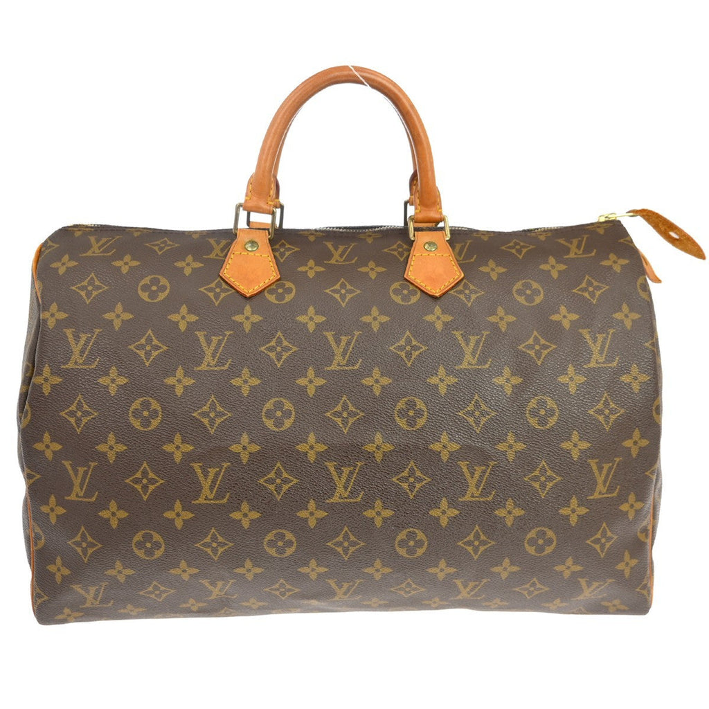 Louis Vuitton Speedy Handbag Monogram Canvas Brown Canvas Handbag ( )