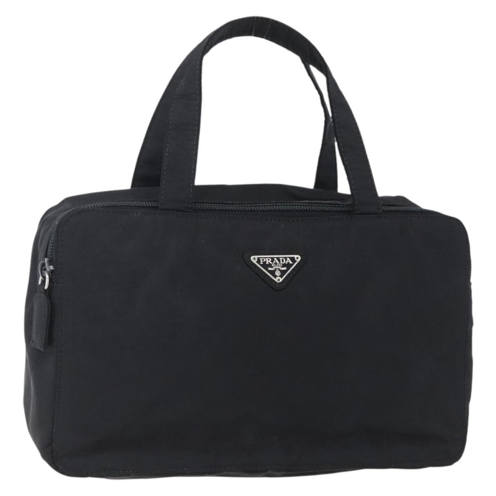 Prada Vintage Handbag Tessuto Black Nylon Handbag (Authentic  )