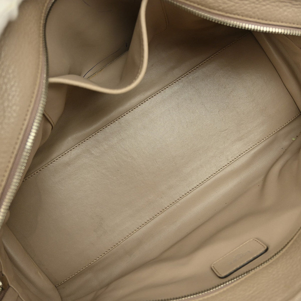 Loewe Amazona Nm Bag Leather Beige Leather Handbag ( )