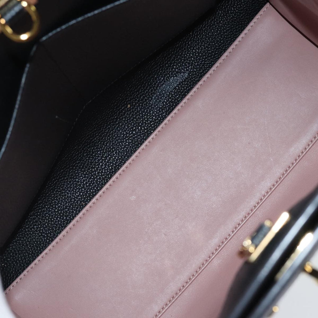 Louis Vuitton City Steamer Handbag Leather Black Leather Handbag (Authentic  )