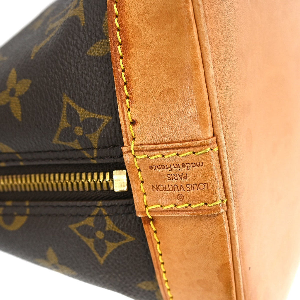 Louis Vuitton Alma Handbag Monogram Canvas Brown Canvas Handbag ( )