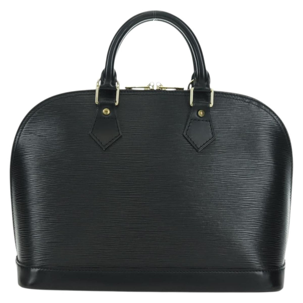 Louis Vuitton Alma Handbag Epi Leather Black Leather Handbag (Authentic  )